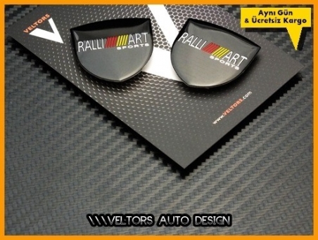 Mitsubishi Ralli Art Body Logo Amblem Seti