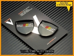 Mitsubishi Ralli Art Body Logo Amblem Seti