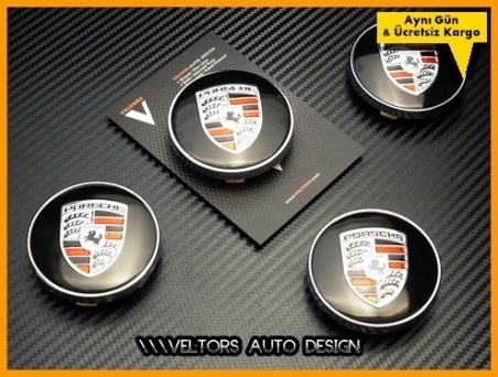 Porsche Logo Amblem Jant Göbeği Göbek Kapak Seti