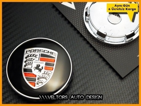 Porsche Logo Amblem Jant Göbeği Göbek Kapak Seti