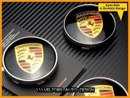 Porsche Logo Amblem Jant Göbeği Göbek Kapak Seti