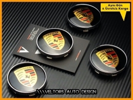 Porsche Logo Amblem Jant Göbeği Göbek Kapak Seti