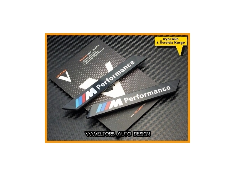 BMW M Performance Yan Logo Amblem Seti BMW M Performance Yan Logo Amblem Seti
