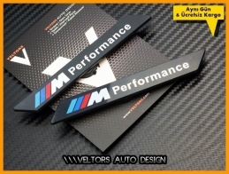BMW M Performance Yan Logo Amblem Seti BMW M Performance Yan Logo Amblem Seti
