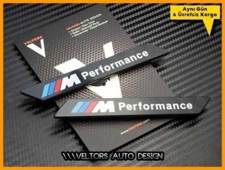 BMW M Performance Yan Logo Amblem Seti