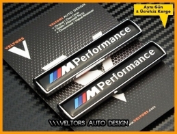 BMW M Performance Yan Logo Amblem Seti