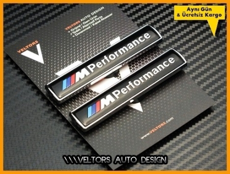 BMW M Performance Yan Logo Amblem Seti