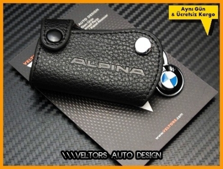 BMW Alpina Logo Amblem Deri Anahtarlık