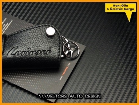 Mercedes Lorinser Logo Amblem Gerçek Deri Anahtarlık