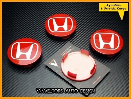 Honda Kırmızı Jant Göbeği Göbek Kapak Seti