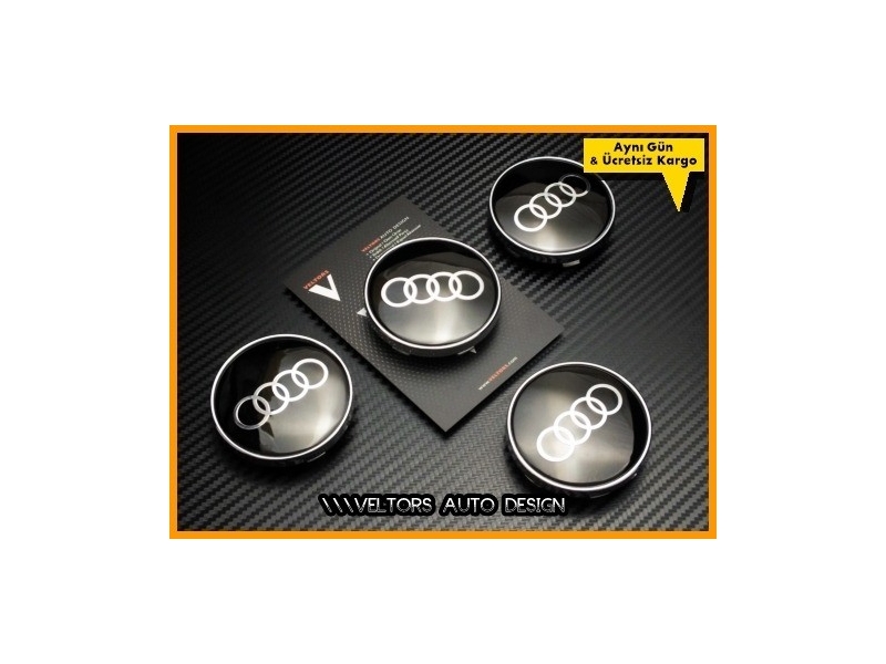 Audi Logo Amblem Jant Göbeği Göbek Kapak Seti