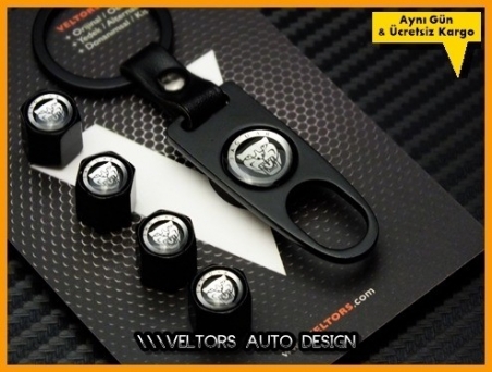 Jaguar Logo Amblem Anahtarlık Sibop Kapak Seti