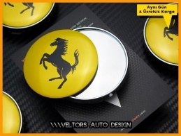 Ferrari Logo Amblem Jant Göbek Kapak Seti