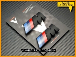 BMW Yan Çamurluk M logo Amblem Seti BMW Yan Çamurluk M logo Amblem Seti
