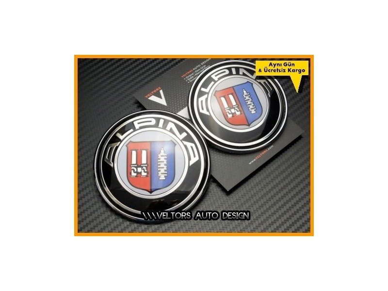 BMW Alpina Ön Kaput Arka Bagaj Logo Amblem Seti BMW Alpina Ön Kaput Arka Bagaj Logo Amblem Seti