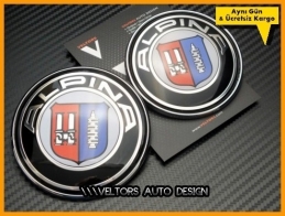 BMW Alpina Ön Kaput Arka Bagaj Logo Amblem Seti BMW Alpina Ön Kaput Arka Bagaj Logo Amblem Seti