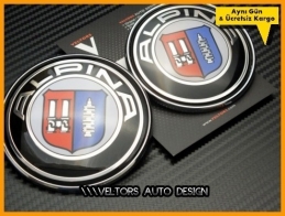 BMW Alpina Ön Kaput Arka Bagaj Logo Amblem Seti BMW Alpina Ön Kaput Arka Bagaj Logo Amblem Seti