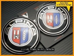 BMW Alpina Ön Kaput Arka Bagaj Logo Amblem Seti BMW Alpina Ön Kaput Arka Bagaj Logo Amblem Seti