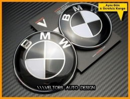 BMW Ön Kaput Arka Bagaj Logo Amblem Seti