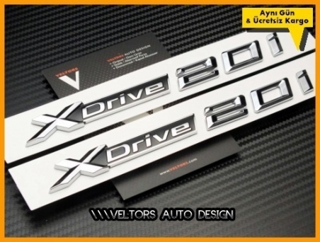 BMW X Drive Yan Çamurluk Kapı Logo Amblem Seti