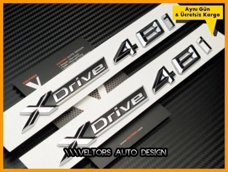 BMW X Drive Yan Çamurluk Kapı Logo Amblem Seti