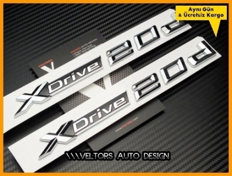 BMW X Drive Yan Çamurluk Kapı Logo Amblem Seti