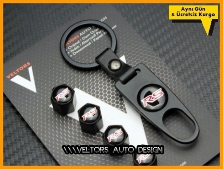 Ford RS Logo Amblem Anahtarlık Sibop Kapak Seti
