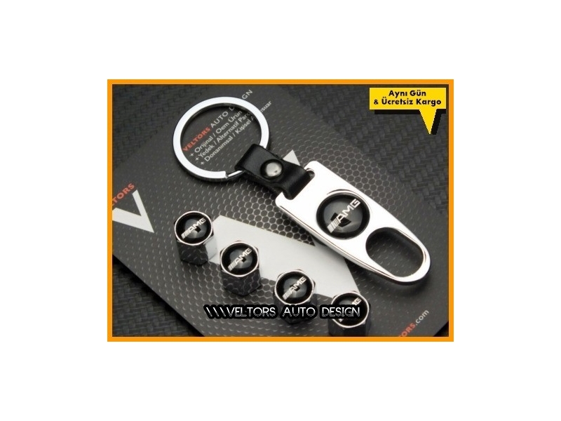 Mercedes AMG Logo Amblem Anahtarlık Sibop Kapak Seti