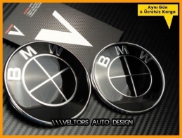 BMW Ön Kaput Arka Bagaj Logo Amblem Seti