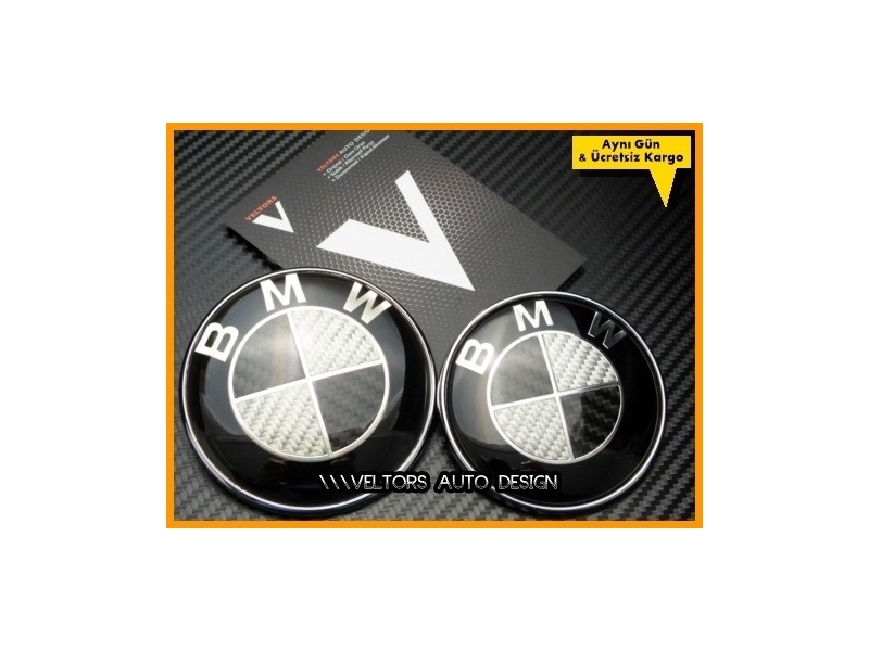 BMW Carbon Ön Kaput Bagaj BMW Logo Amblem Seti BMW Carbon Ön Kaput Bagaj BMW Logo Amblem Seti