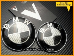 BMW Carbon Ön Kaput Bagaj BMW Logo Amblem Seti BMW Carbon Ön Kaput Bagaj BMW Logo Amblem Seti