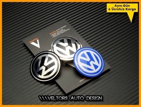 VW Black / Siyah Direksiyon VW Logo Amblem