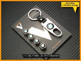 BMW Logo Amblem Anahtarlık Sibop Kapak Seti
