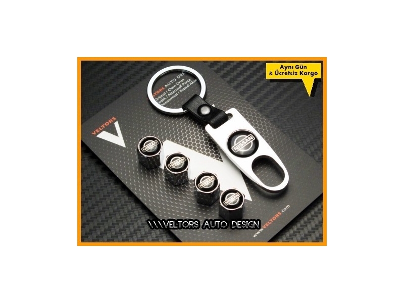 Nissan Logo Amblem Anahtarlık Sibop Kapak Seti