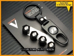 VW R line R Logo Amblem Anahtarlık Sibop Kapak Seti
