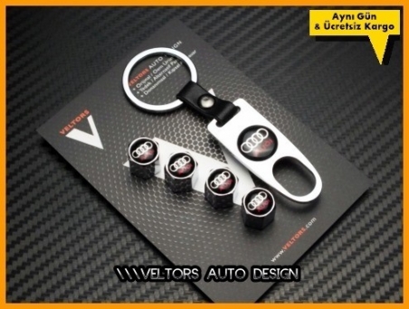 Audi Logo Amblem Anahtarlık Sibop Kapak Seti