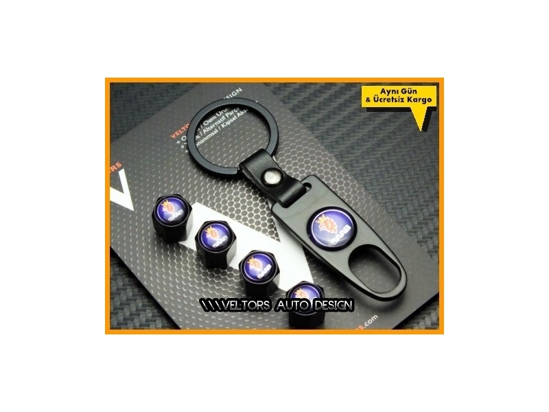 Saab Logo Amblem Anahtarlık Sibop Kapak Seti