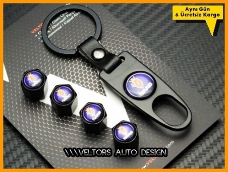 Saab Logo Amblem Anahtarlık Sibop Kapak Seti