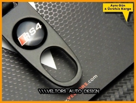 Audi RS4 Logo Amblem Anahtarlık Sibop Kapak Seti