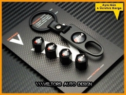 Audi RS4 Logo Amblem Anahtarlık Sibop Kapak Seti