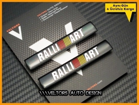 Mitsubishi Ralli Art Koltuk Döşeme Logo Amblem Seti