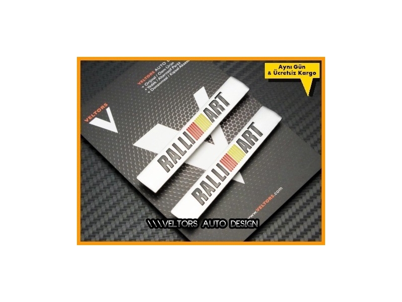 Mitsubishi Ralli Art Koltuk Döşeme Logo Amblem Seti
