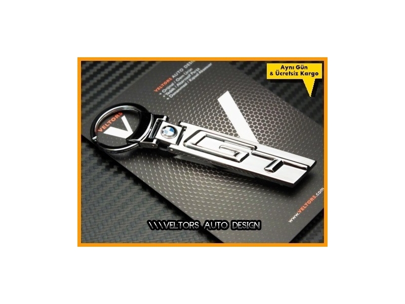 BMW GT Serisi Logo Amblem Özel Krom GT Anahtarlık