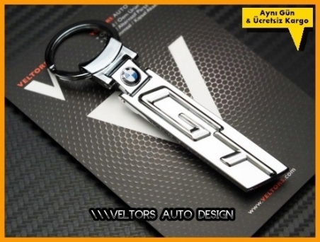 BMW GT Serisi Logo Amblem Özel Krom GT Anahtarlık