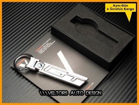 BMW GT Serisi Logo Amblem Özel Krom GT Anahtarlık