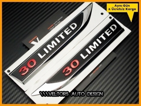 VW Orjinal 3.0 Limited Yan Logo Amblem