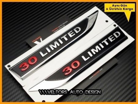 VW Orjinal 3.0 Limited Yan Logo Amblem