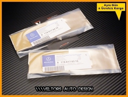 Mercedes Orjinal Turbo AMG Yan Çamurluk Logo Amblem Seti