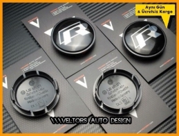 VW R Line Logo Amblem R Jant Göbeği Göbek Kapak Seti