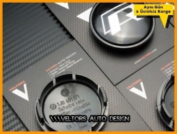 VW R Line Logo Amblem R Jant Göbeği Göbek Kapak Seti